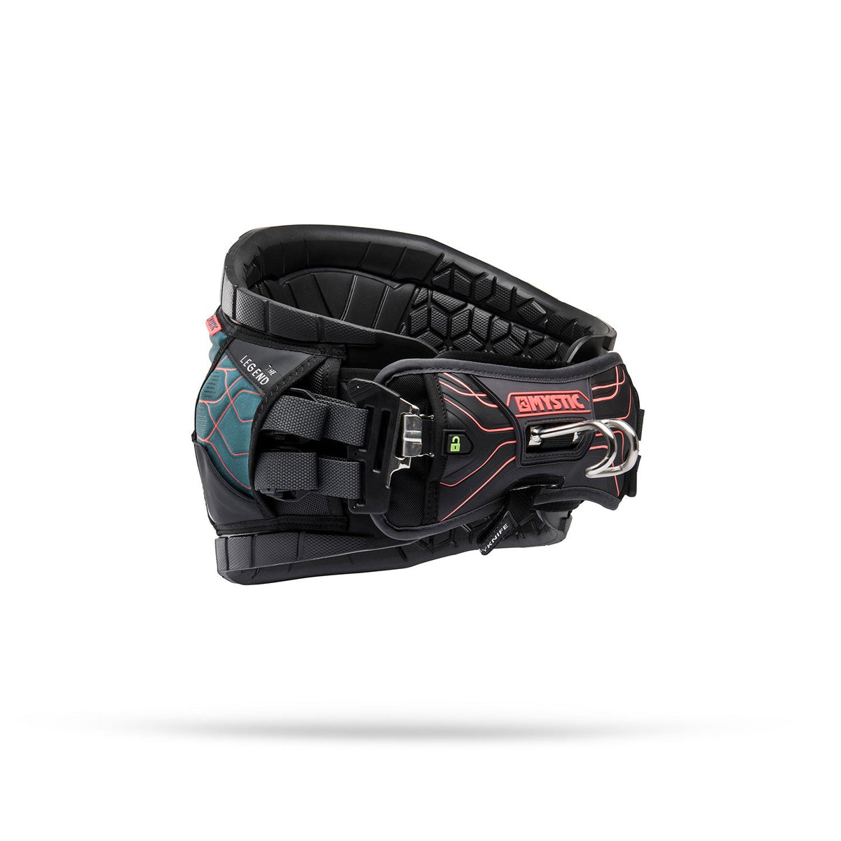 Mystic LEGEND Kitesurf Harness - Teal/Red