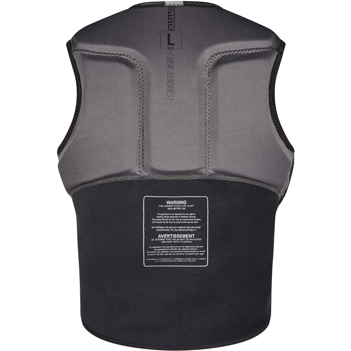 Mystic Block Kite Surfing Front-Zip Impact Vest - Black