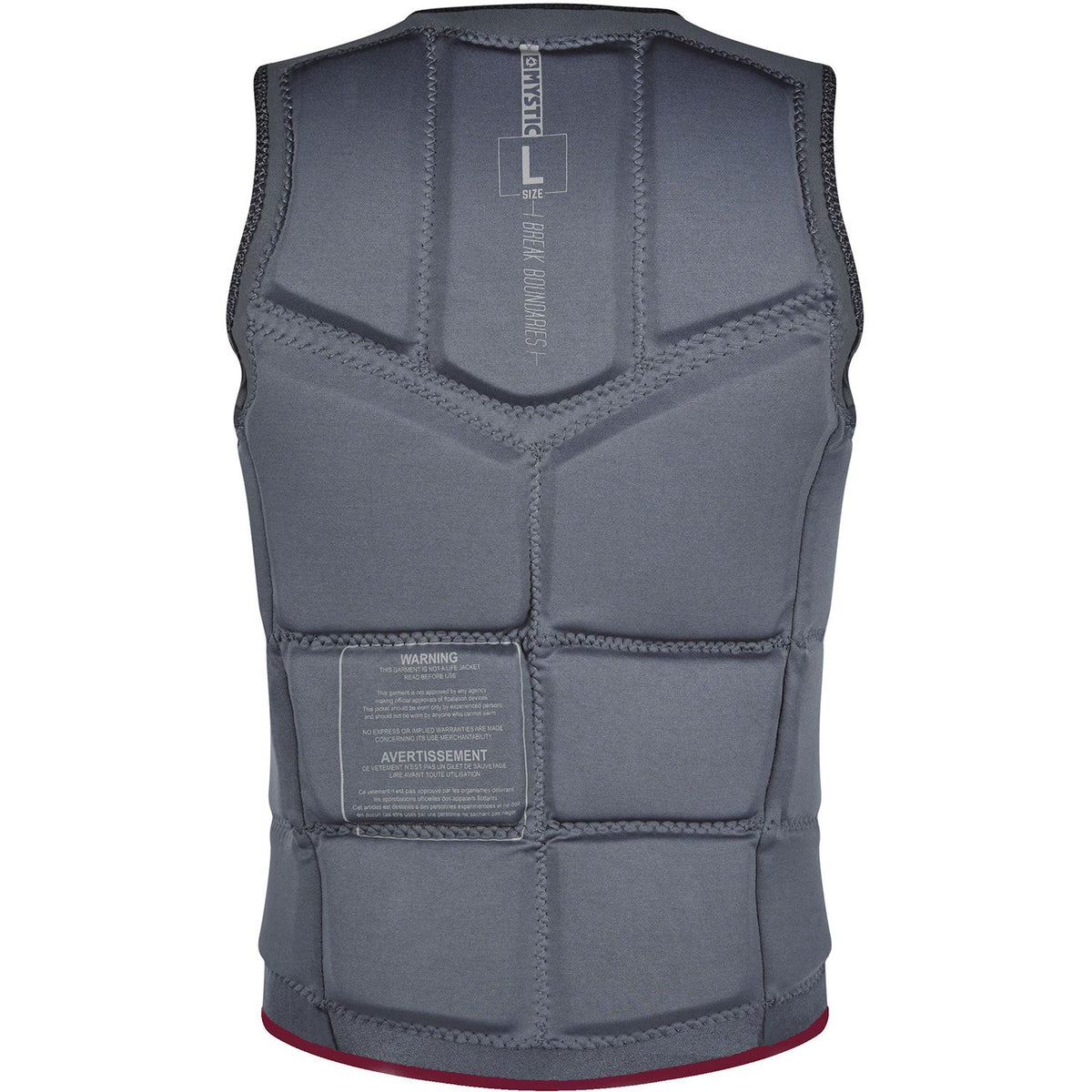 Mystic STAR Wake Boarding Front-Zip Impact Vest - Oxblood Red