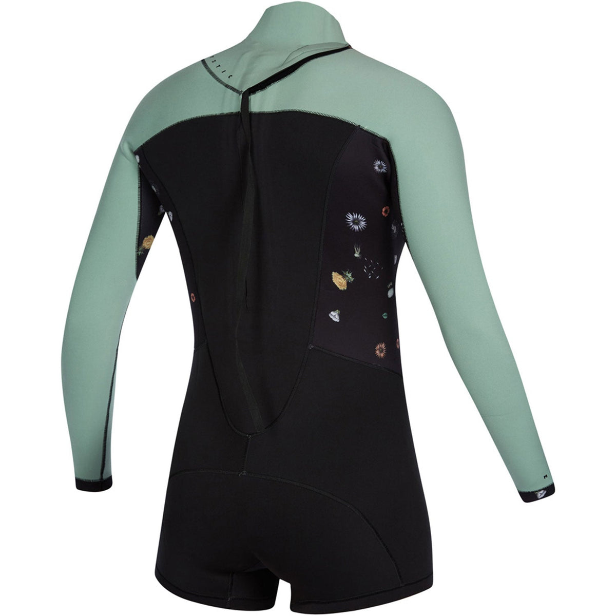 Mystic Womens Diva 2/2mm B-Zip Longarm Shorty Wetsuit - Black