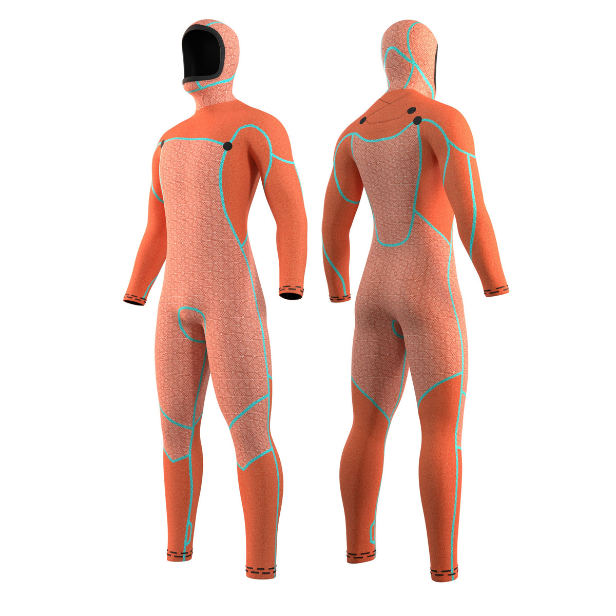 Mystic Voltt Hooded 6/4/3mm Front-Zip Fullsuit Wetsuit - Black