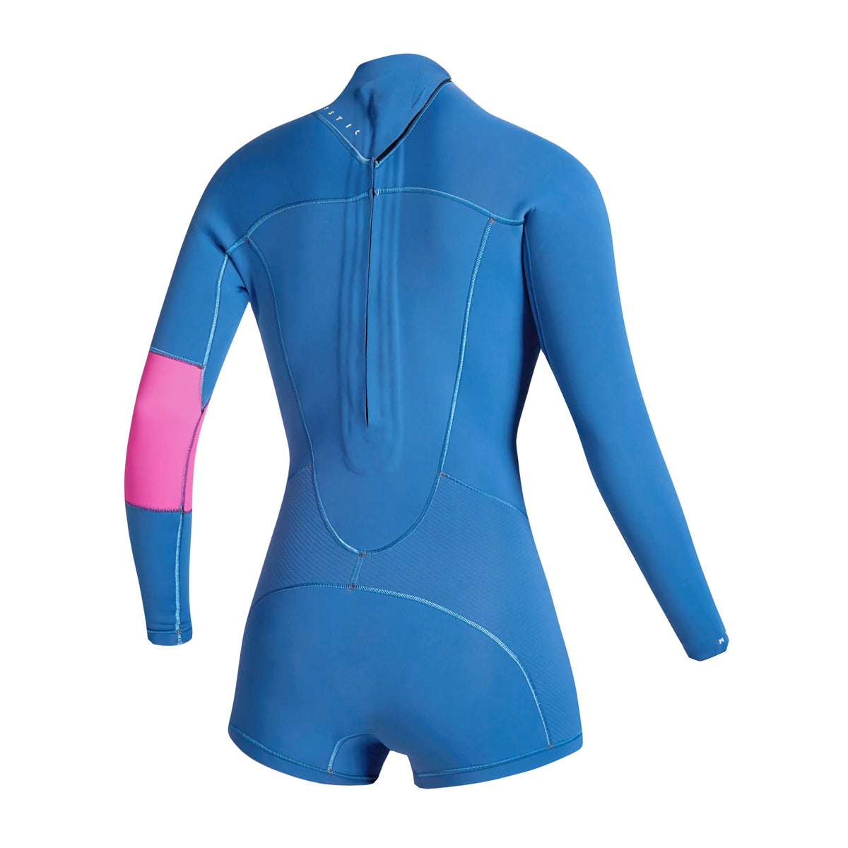 Mystic Womens Lunar 2/2 GBS Back Zip Longarm Shorty Wetsuit - Summer Blue