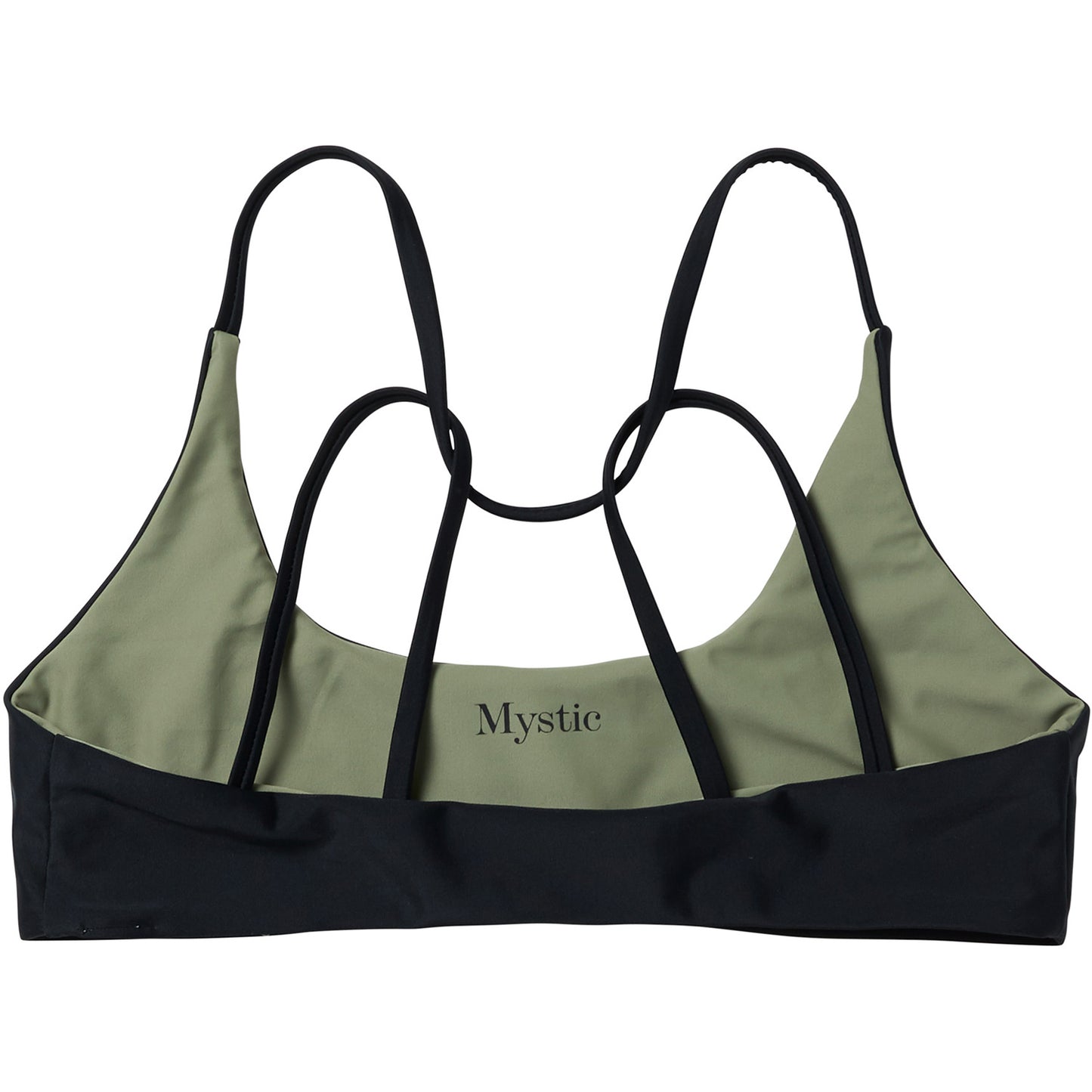 Mystic Womens Soul Reversible Bikini Top - Black / Green