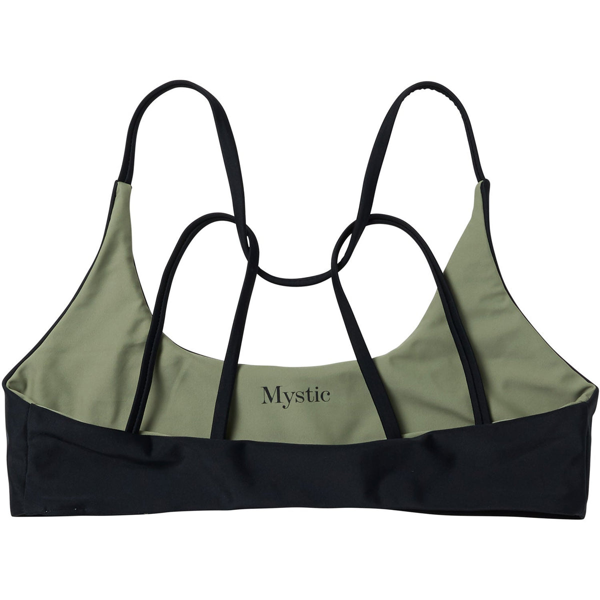 Mystic Womens Soul Reversible Bikini Top - Black / Green
