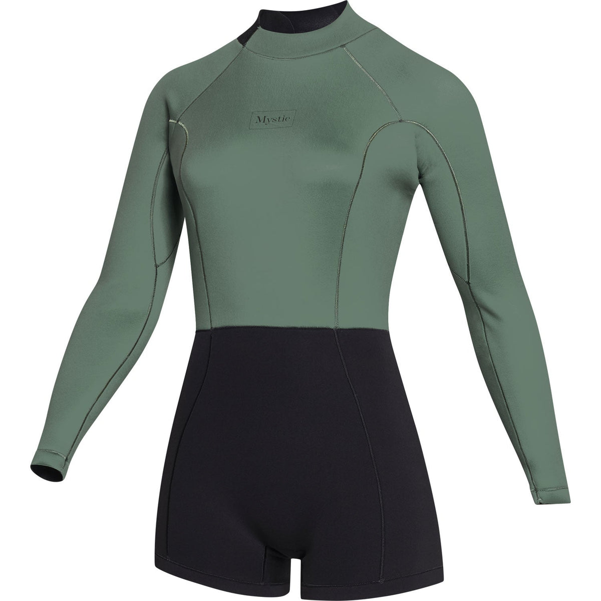 Mystic Womens Lunar 2/2mm Back-Zip Longarm Shorty Wetsuit - Sunset