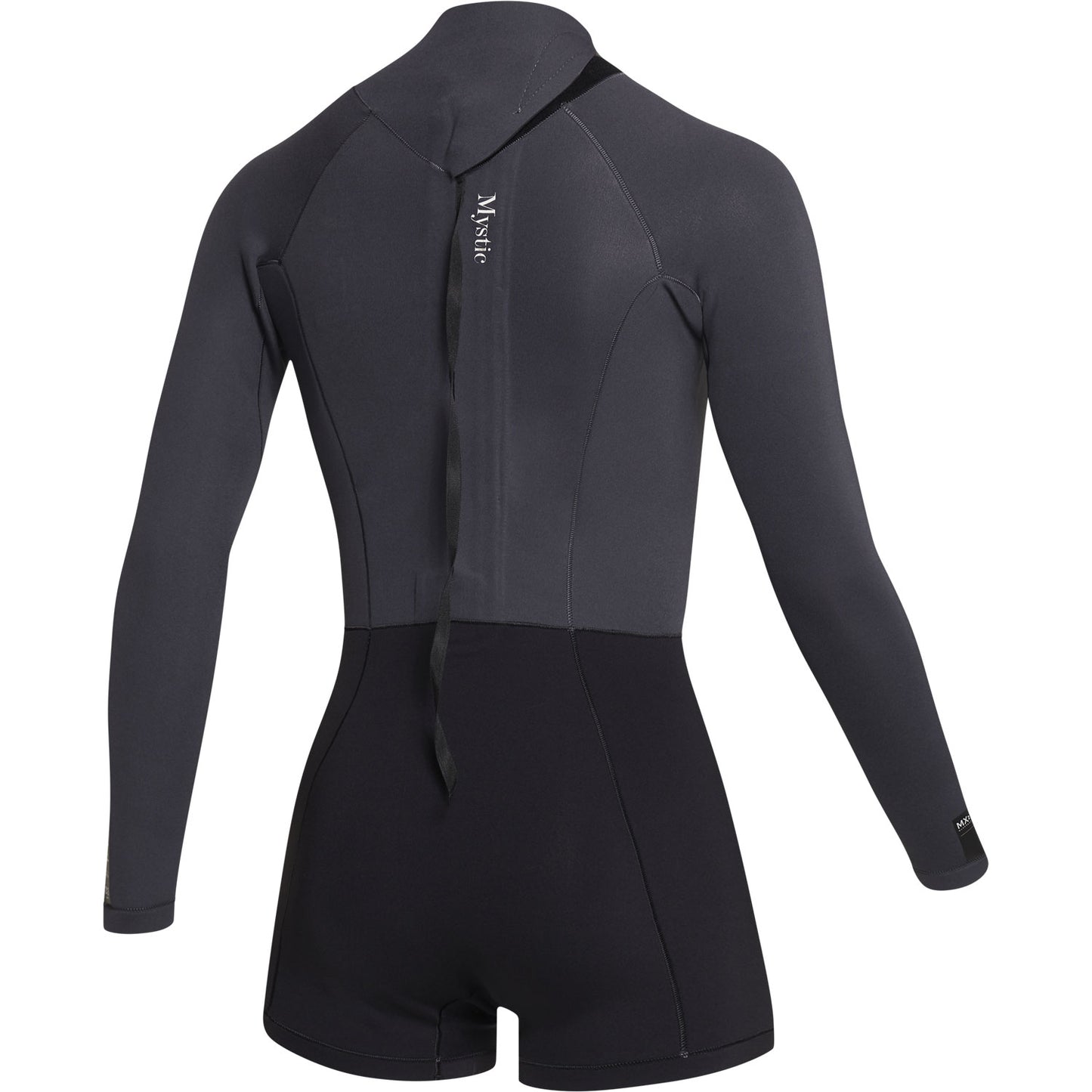 Mystic Womens Lunar 2/2mm Back-Zip Longarm Shorty Wetsuit - Black