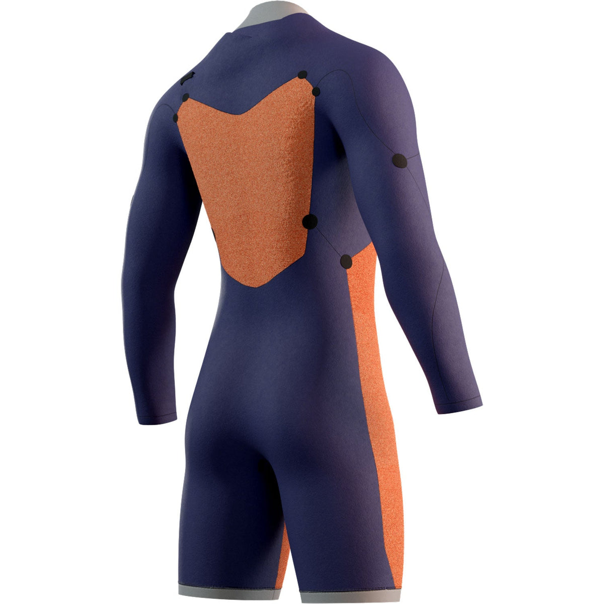 Mystic STAR 3/2 Chest-Zip Longarm Shorty Wetsuit- Navy