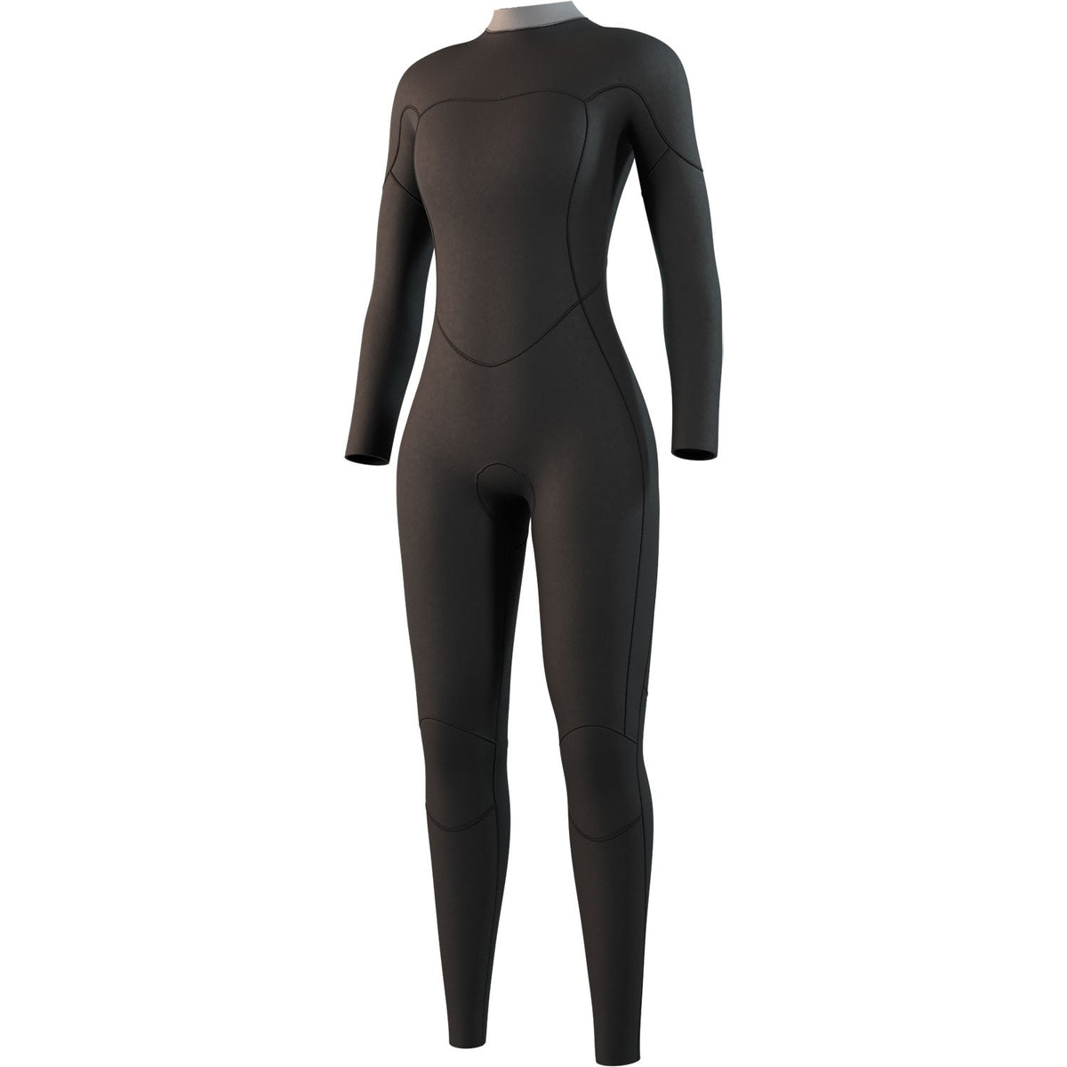 Mystic Womens Brand 3/2mm Back-Zip Fullsuit Wetsuit - Black