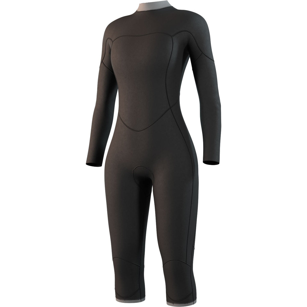 Mystic Womens Brand 3/2mm Back-Zip Short Leg Wetsuit - Black