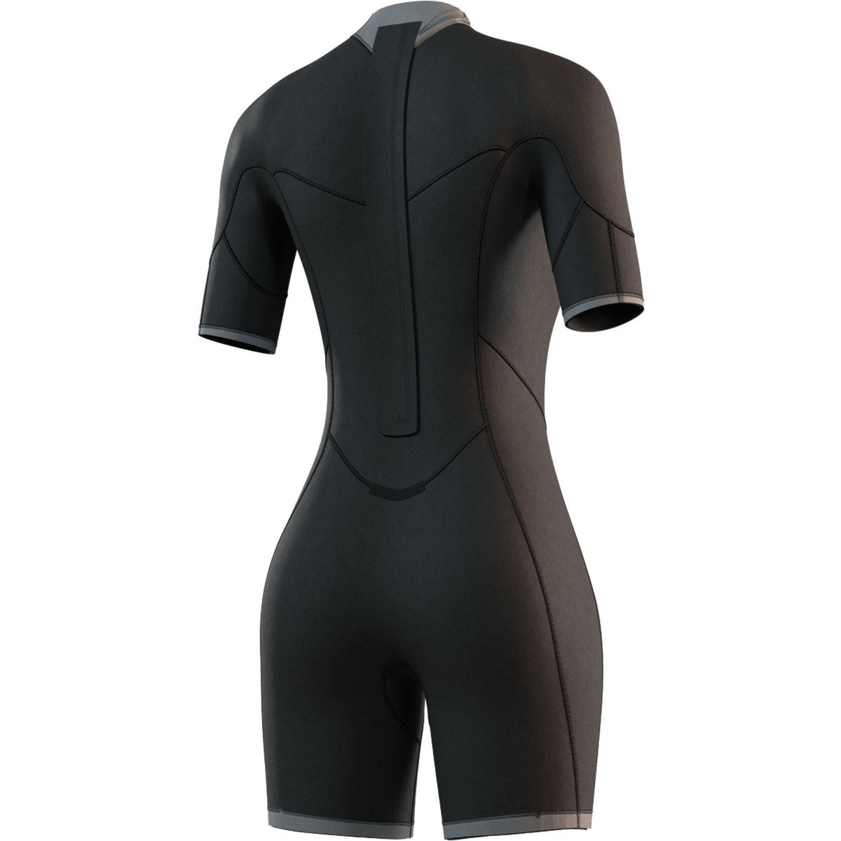 Mystic Womens Brand 3/2mm Back-Zip Shortty Wetsuit - Dark Olive