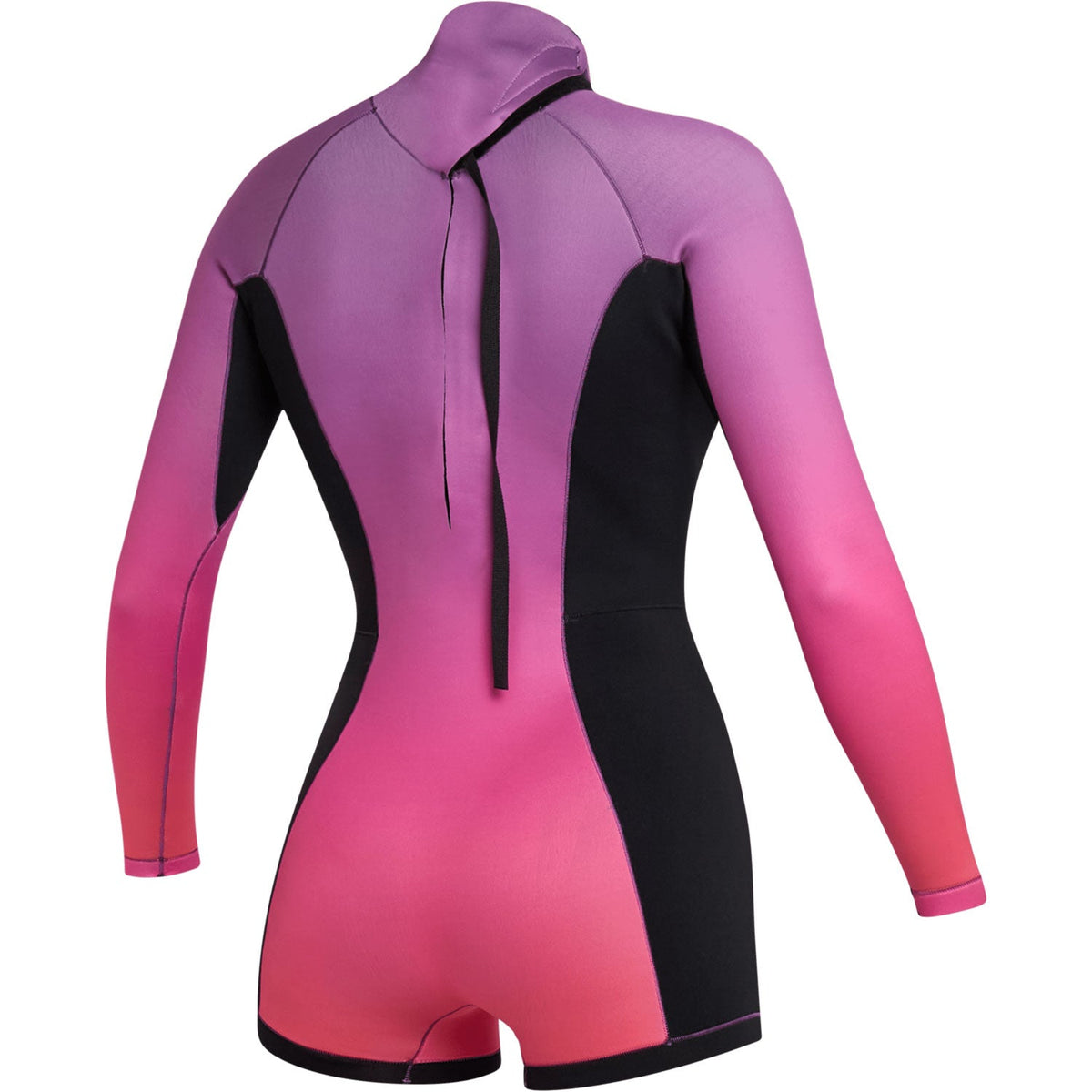 Mystic Womens Lunar BK 2/2mm Back-Zip Longarm Shorty Wetsuit - Coral 240113