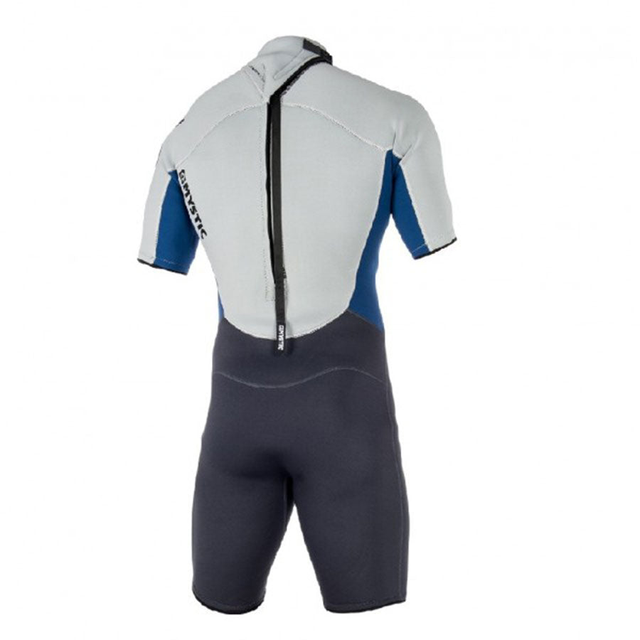 Mystic Brand 3/2mm Back-Zip Flatlock Shorty Wetsuit - Navy