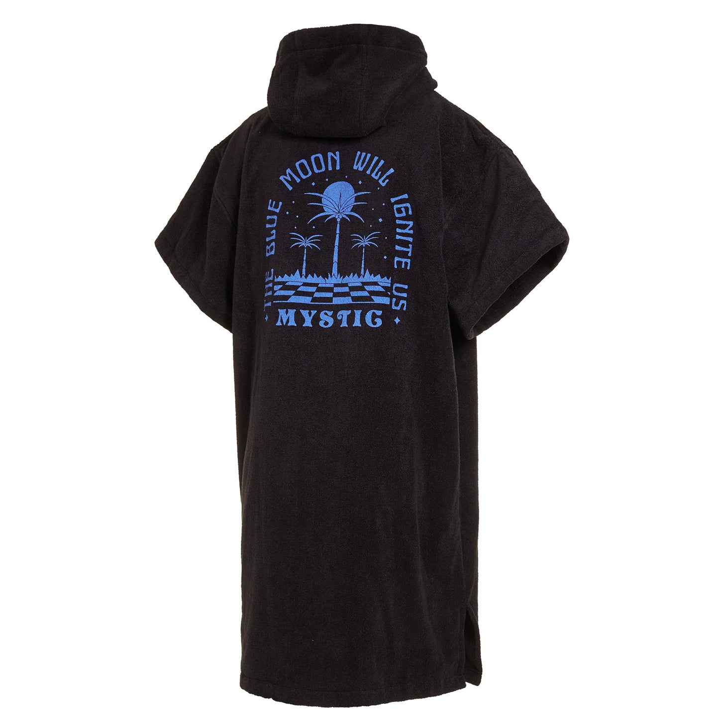 Mystic Velours Artwork Poncho - Black
