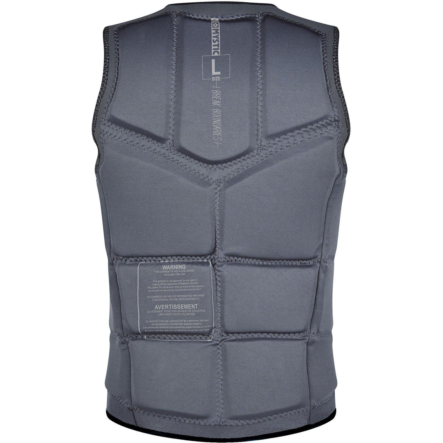  Mystic BRAND Wake Boarding Front-Zip Impact Vest - Global Blue