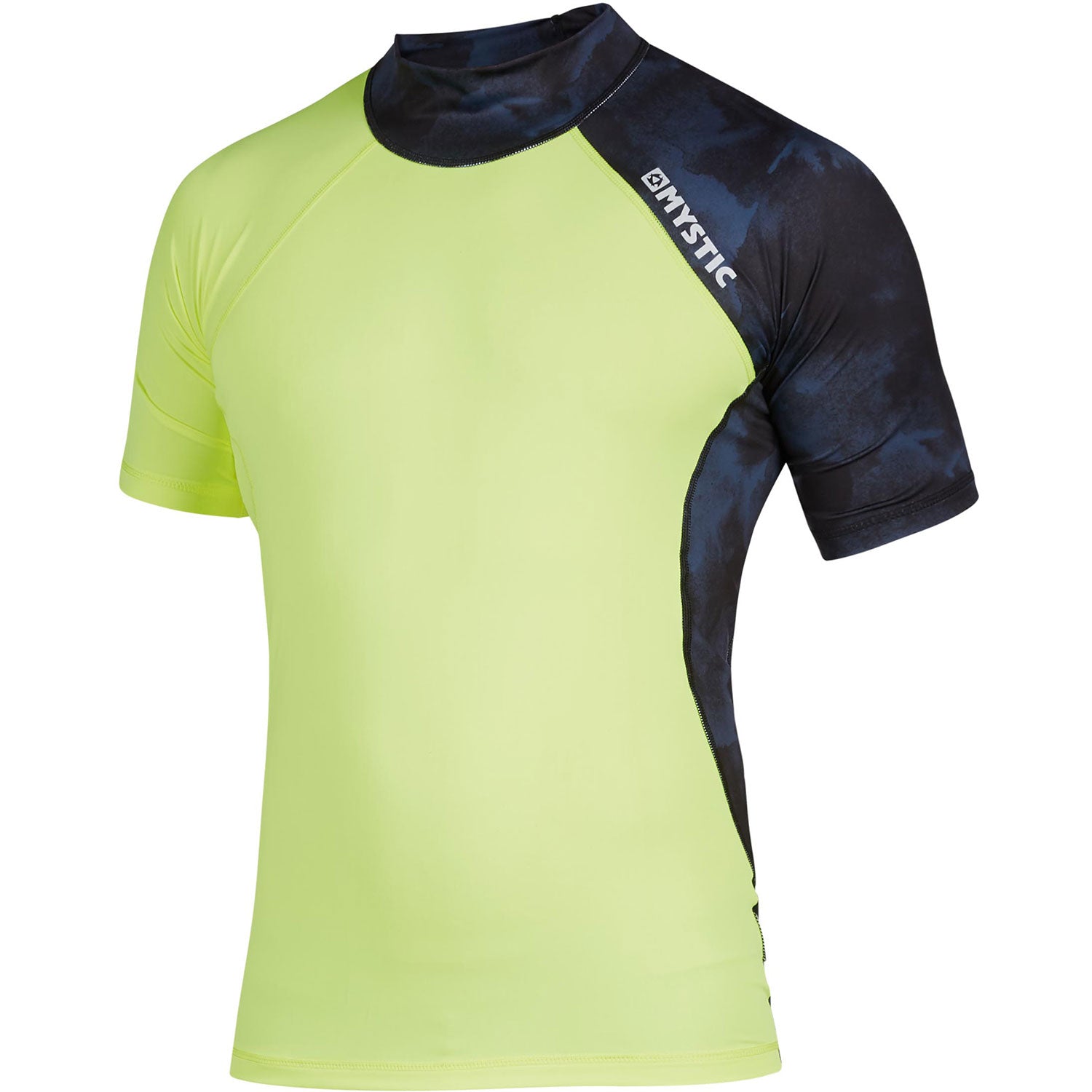  Mystic Crossfire Shortsleeve Rash Vest - Navy/Lime