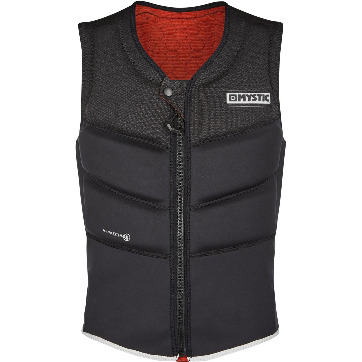  Mystic Foil Kite Surfing Front-Zip Impact Vest - Black
