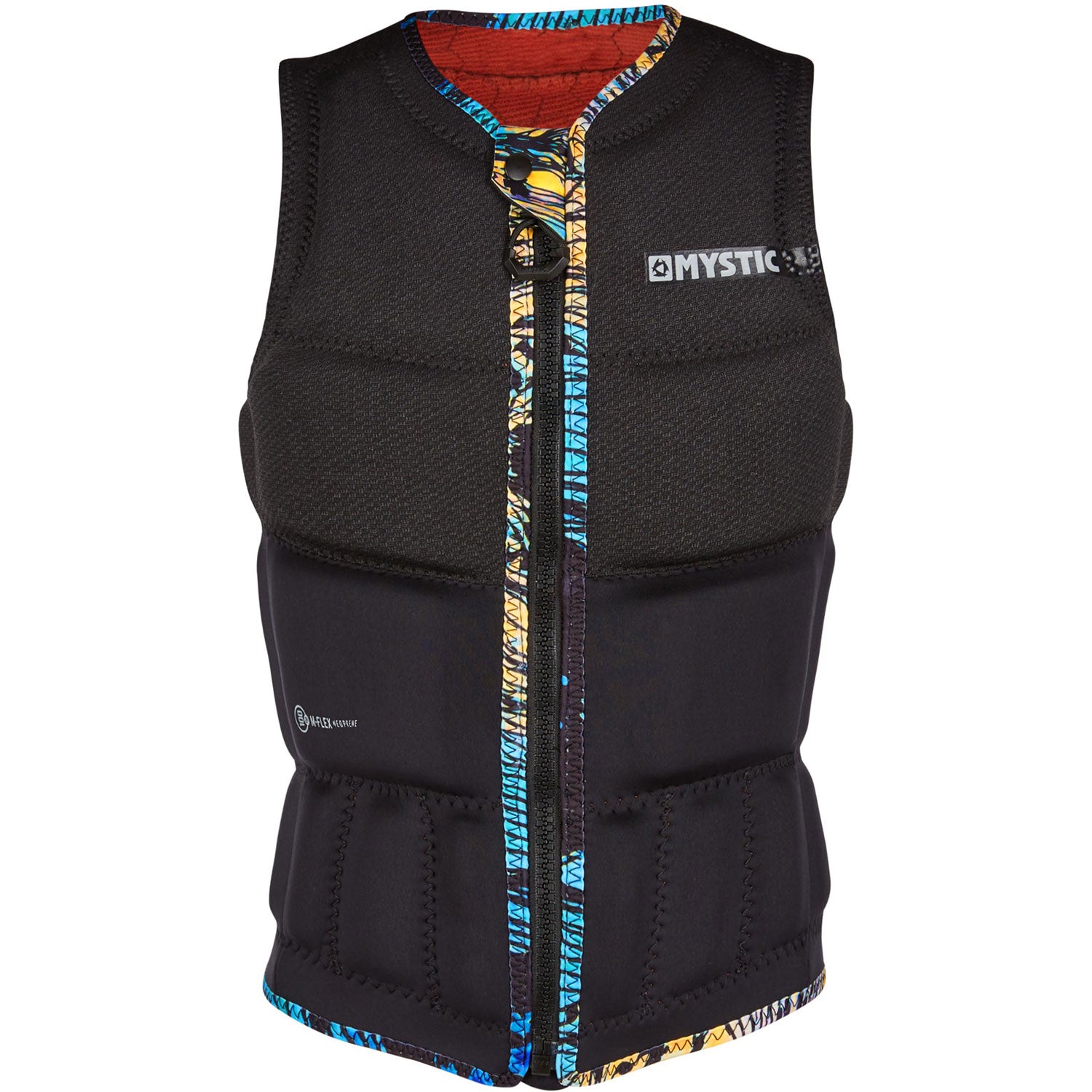  Mystic Womens GEM Wake Boarding Front-Zip Impact Vest - Black