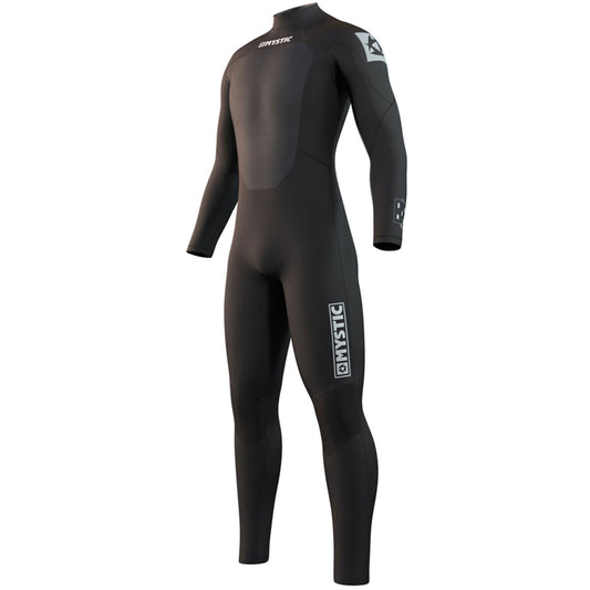  Mystic Brand 3/2mm Back-Zip Flatlock Wetsuit - Black