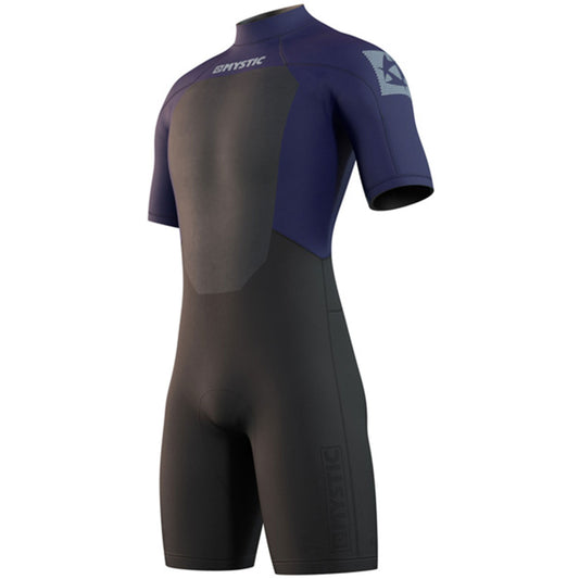  Mystic Brand 3/2mm Back-Zip Shorty Wetsuit - Night Blue