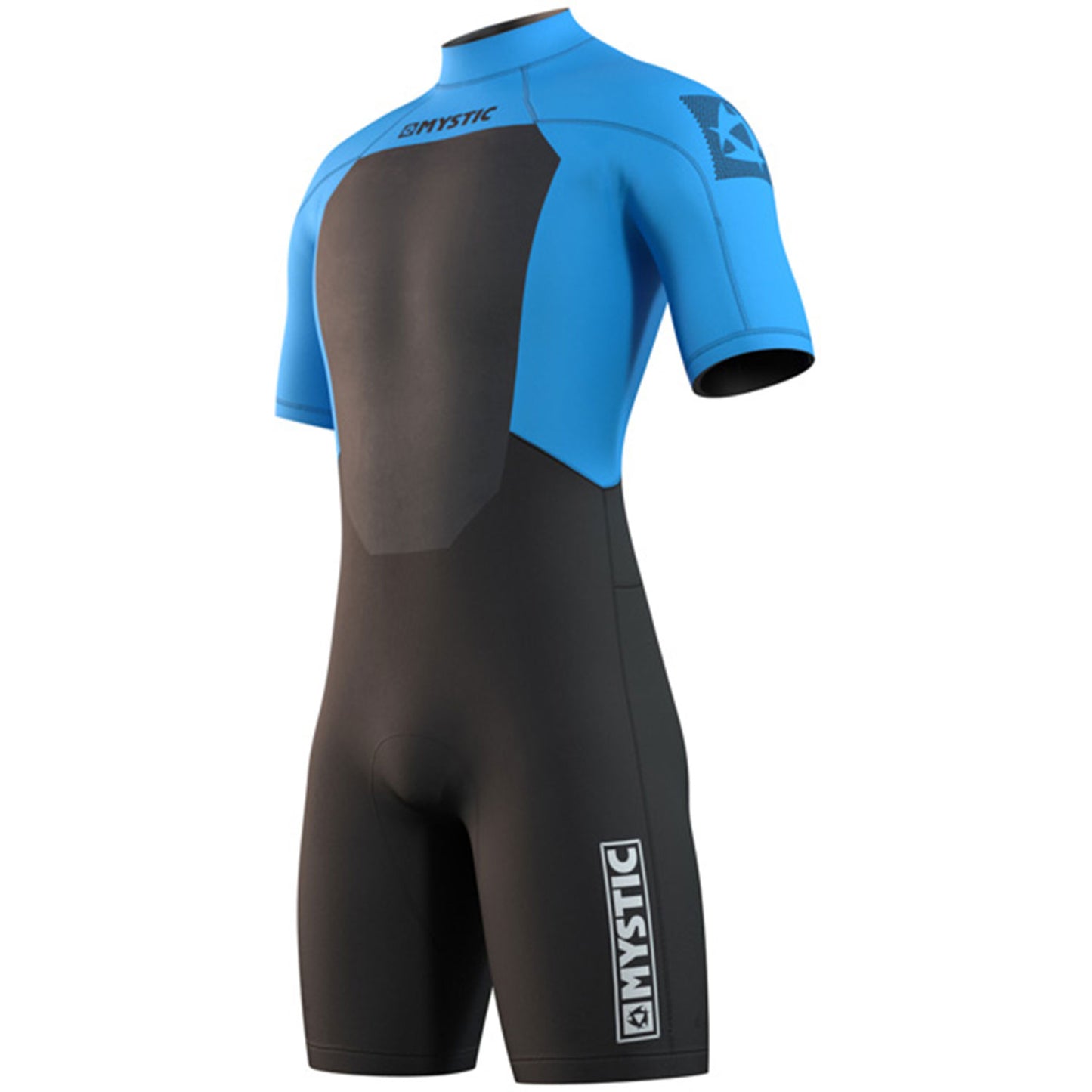  Mystic Brand 3/2mm Back-Zip Shorty Wetsuit - Global Blue