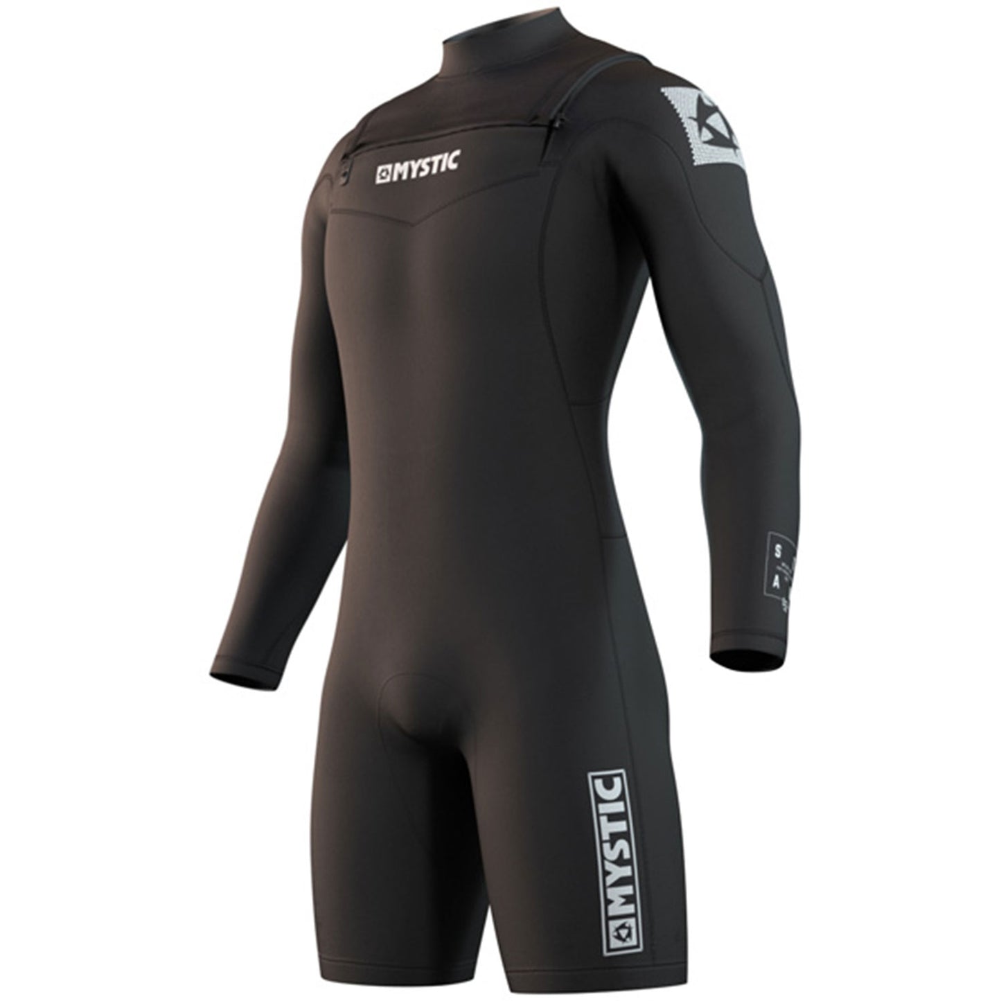  Mystic Star 3/2mm GBS Double FZip Longarm Shorty Wetsuit - Black
