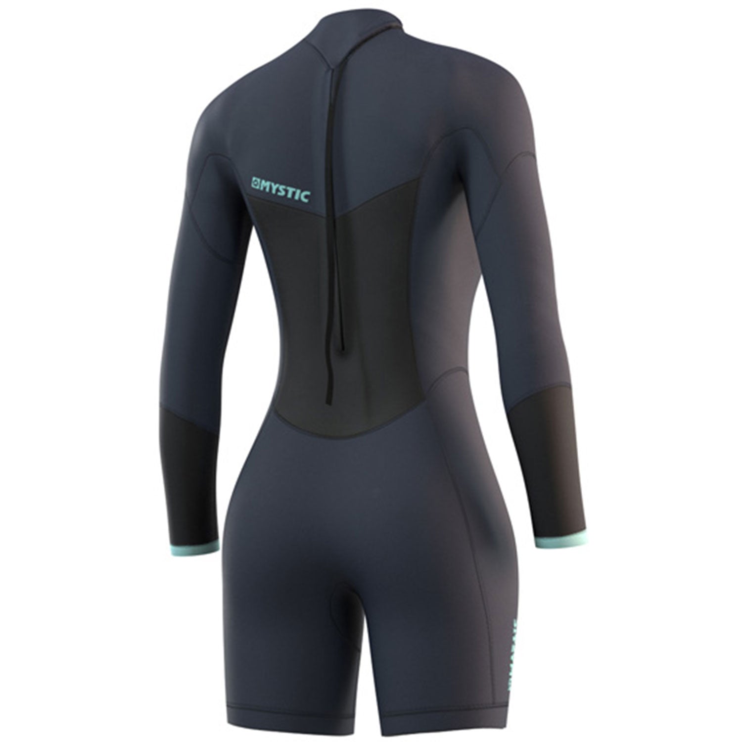  Mystic Womens Brand 3/2mm Longarm Shorty Wetsuit - Night Blue