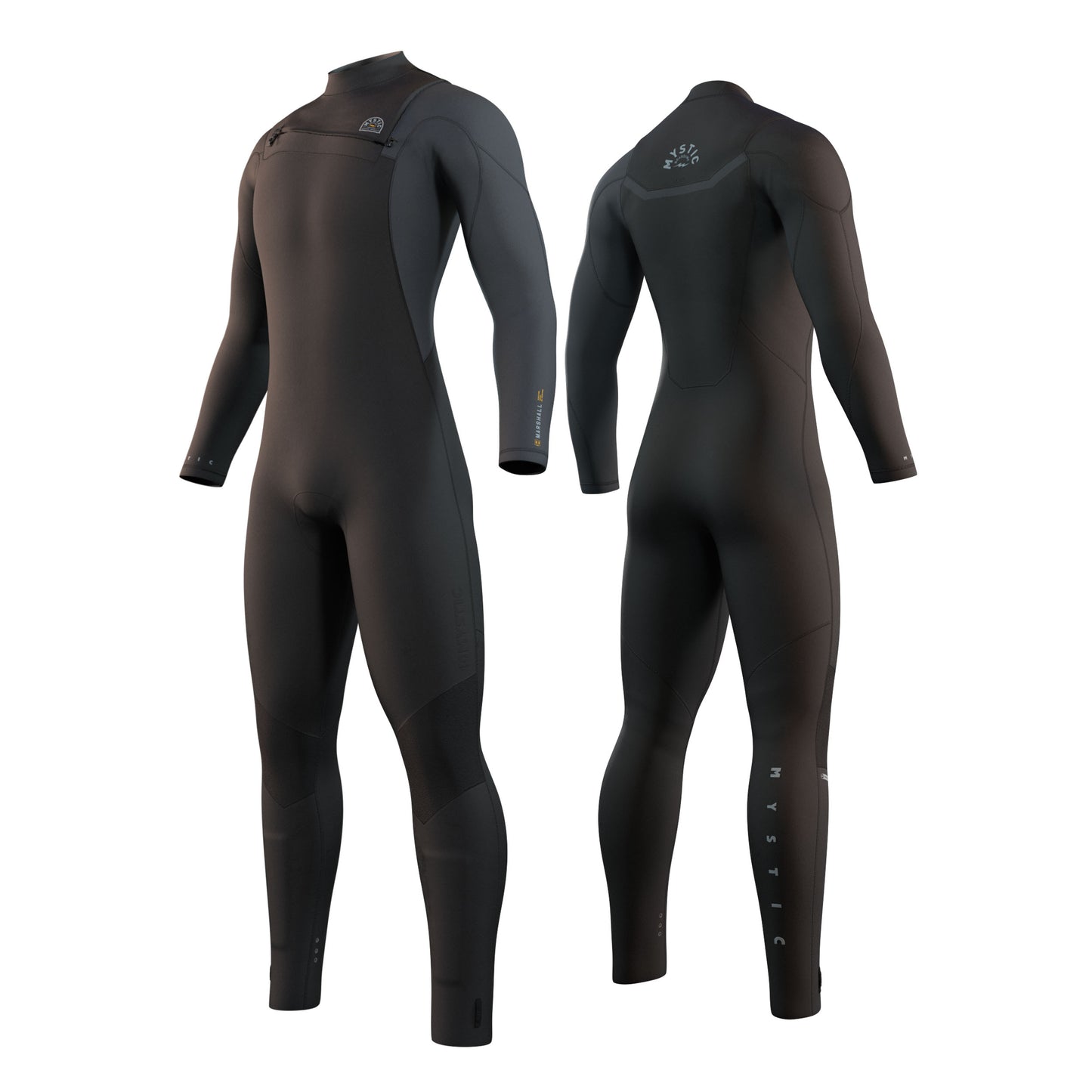  Mystic MARSHALL 3/2 GBS Front Zip Wetsuit - Black/Grey