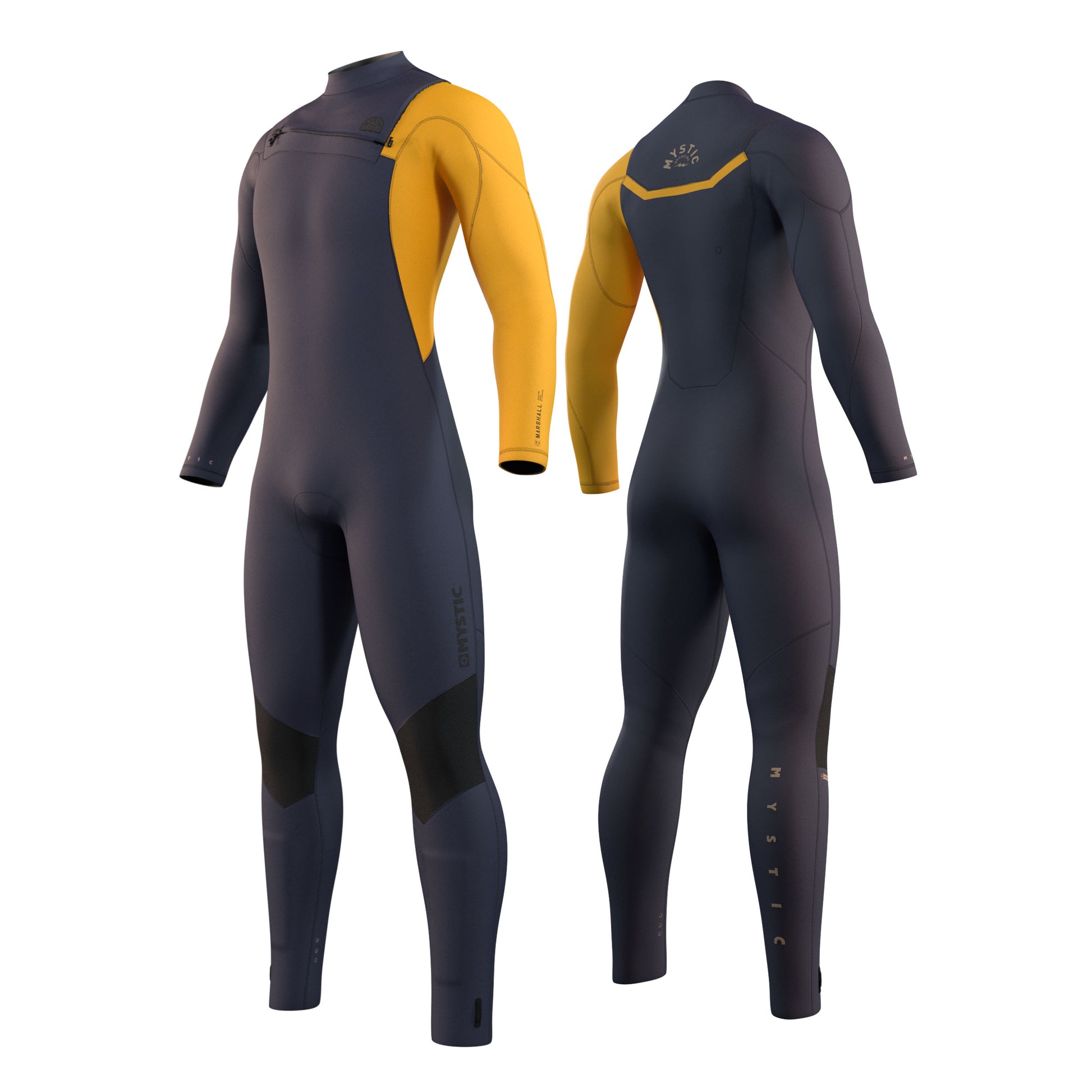  Mystic MARSHALL 5/3 GBS Front Zip Wetsuit - Blue/Mustard