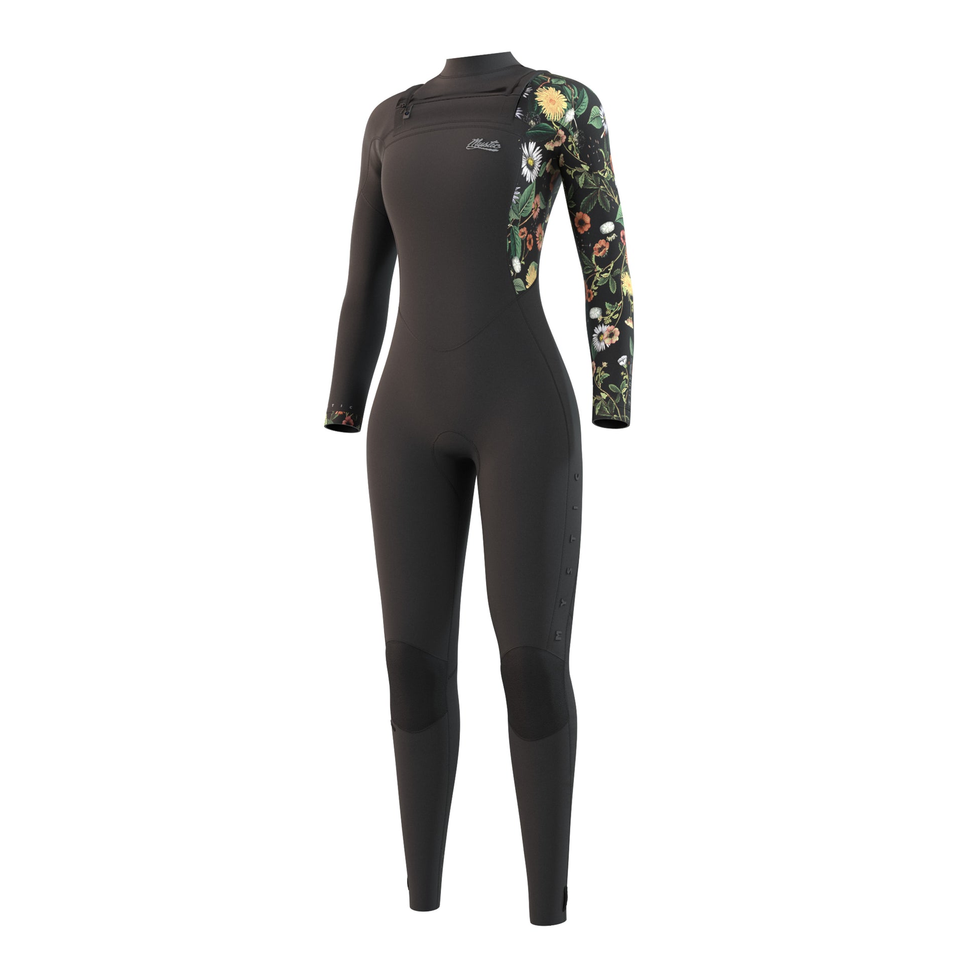  Mystic Womens Jayde 4/3mm Chest-Zip Wetsuit - Black