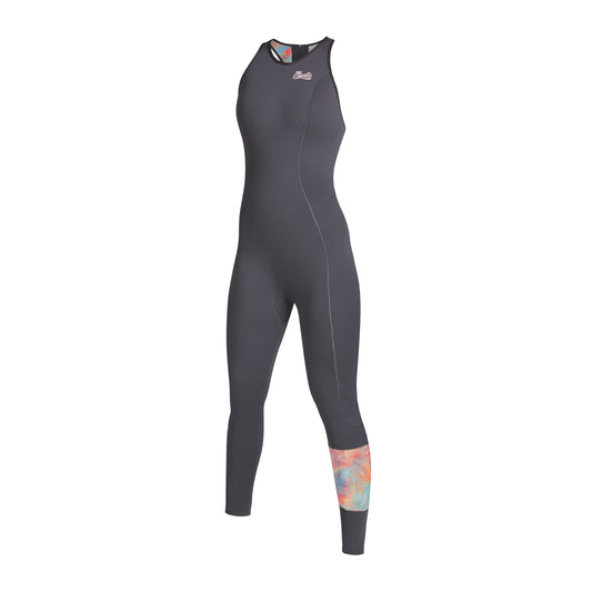  Mystic Womens Lunar 2mm Back-Zip Long Jane Wetsuit - Dark Grey