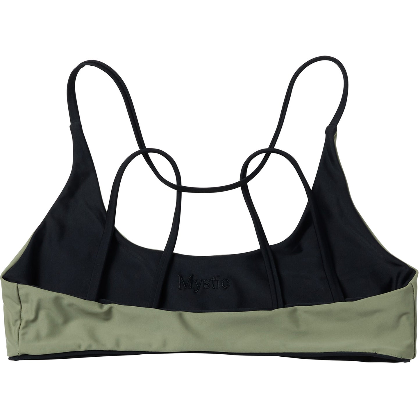  Mystic Womens Soul Reversible Bikini Top - Black / Green