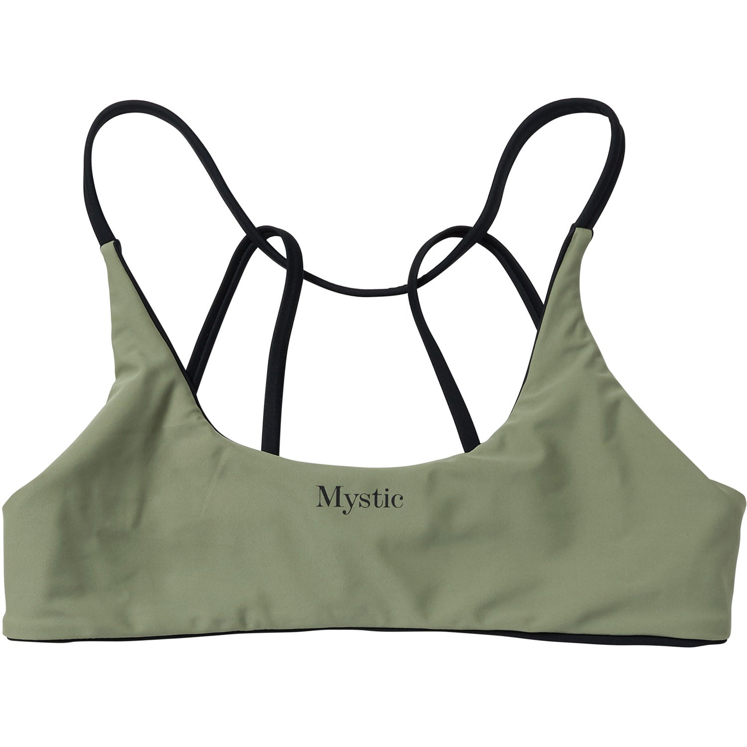  Mystic Womens Soul Reversible Bikini Top - Black / Green