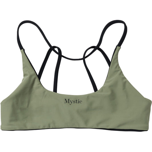  Mystic Womens Soul Reversible Bikini Top - Black / Green