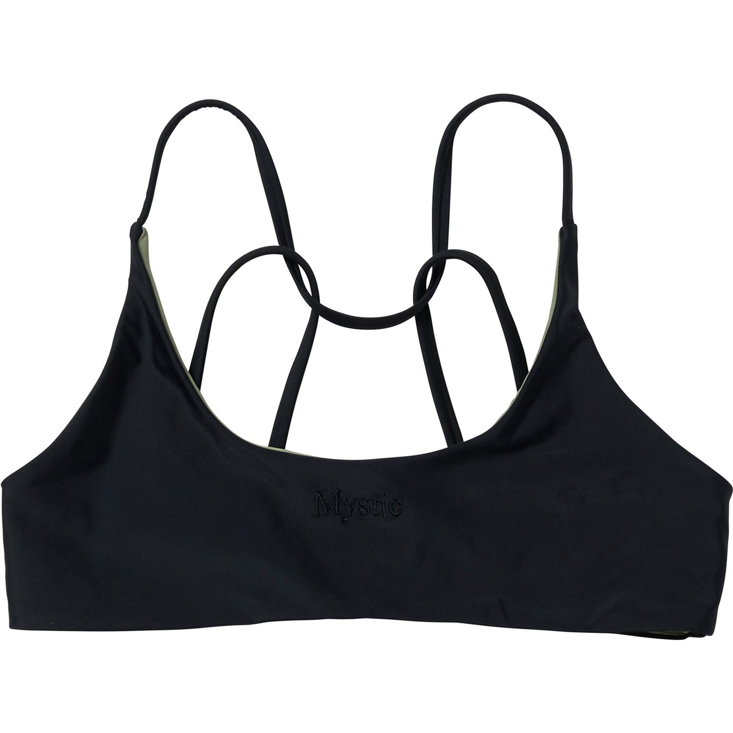  Mystic Womens Soul Reversible Bikini Top - Black / Green
