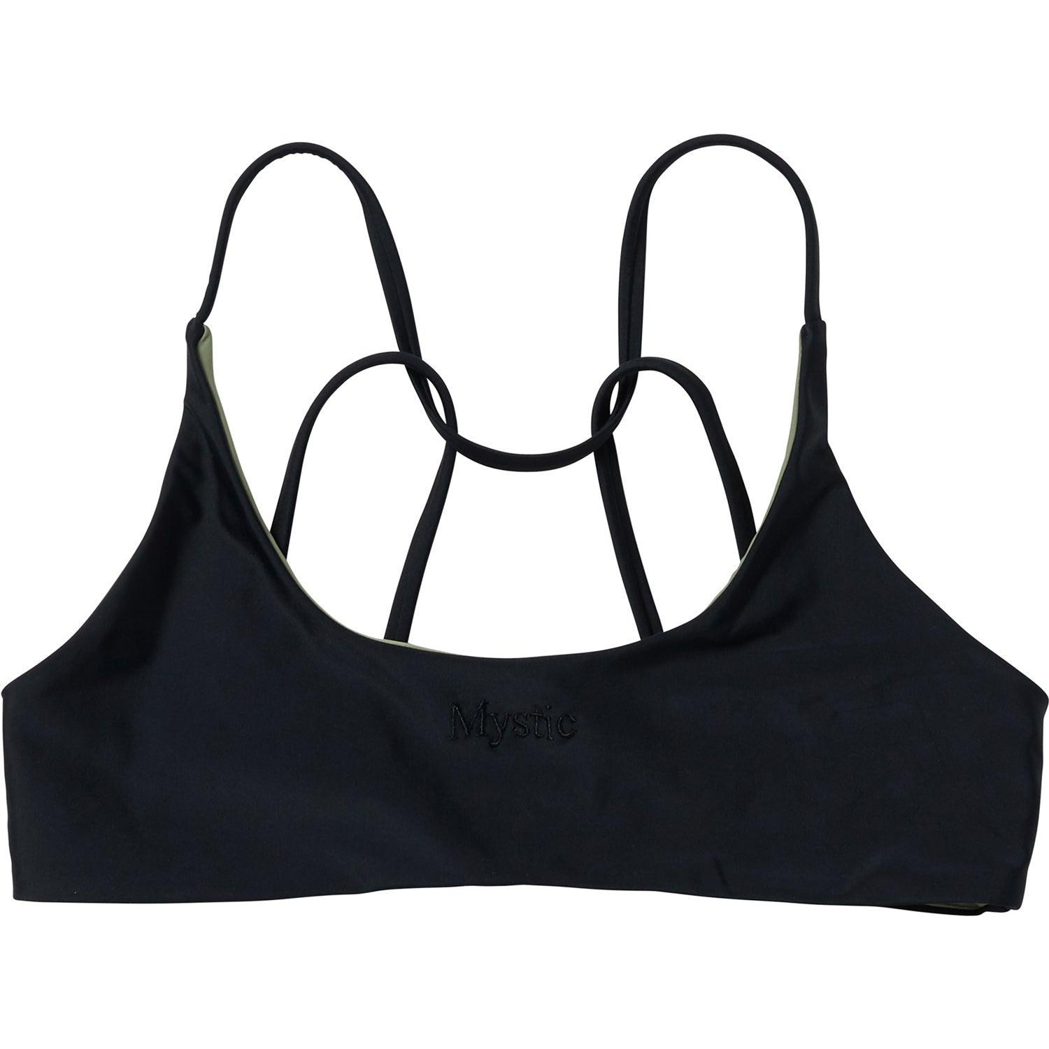  Mystic Womens Soul Reversible Bikini Top - Black / Green
