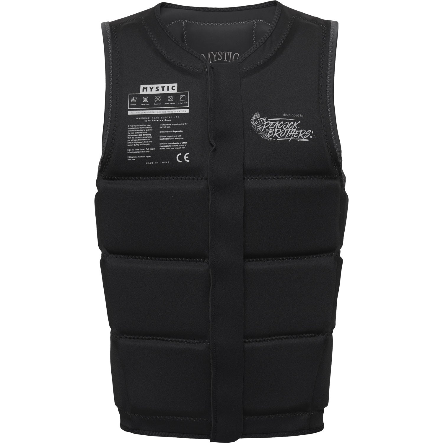  Mystic Peacock Wake Boarding Impact Vest - Black