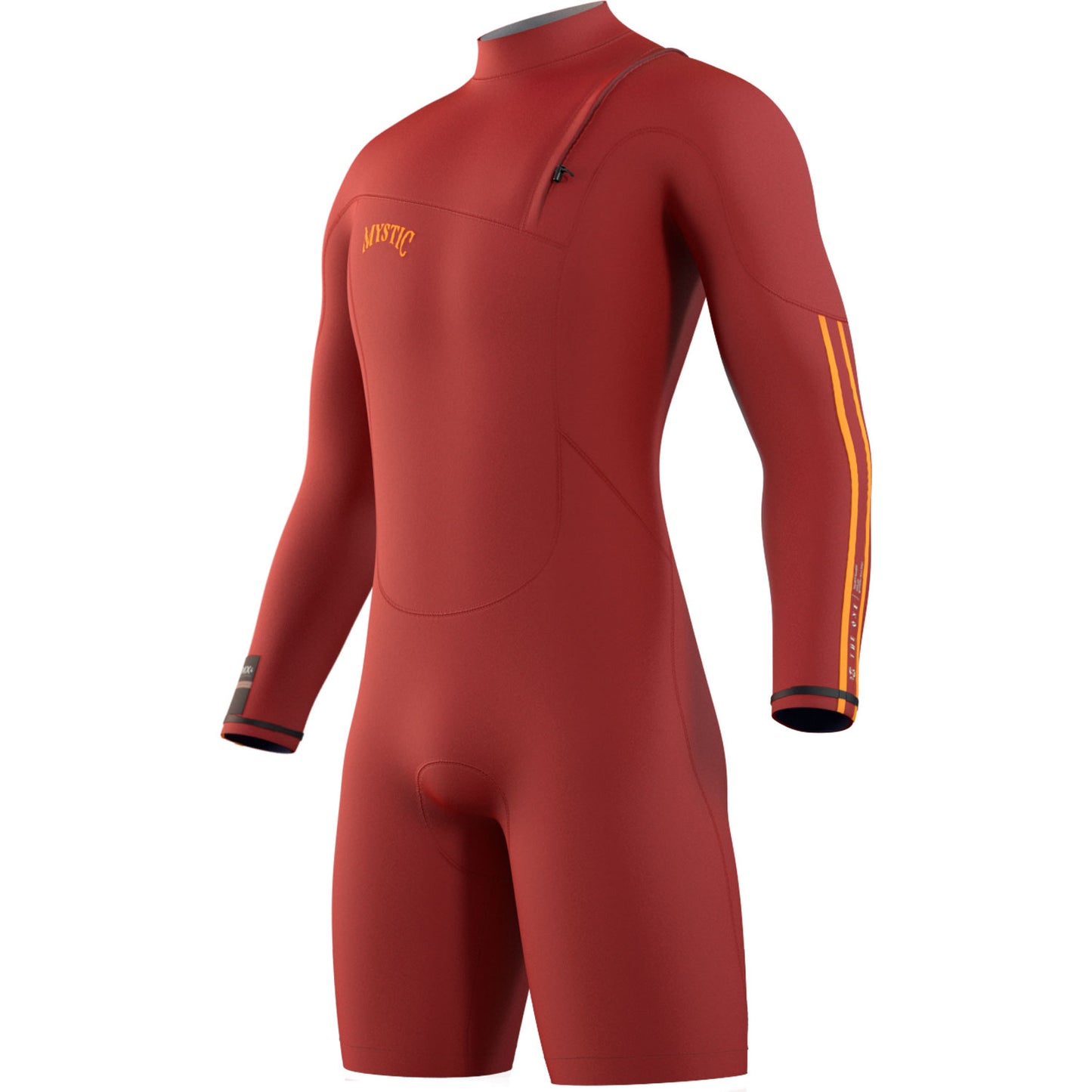  Mystic THE ONE 3/2mm Zip-Free Long Arm Shorty Wetsuit - Red