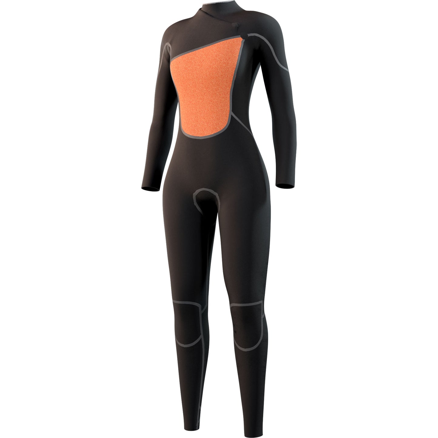  Mystic Womens The One 3/2 GBS Zip-Free Wetsuit- Black