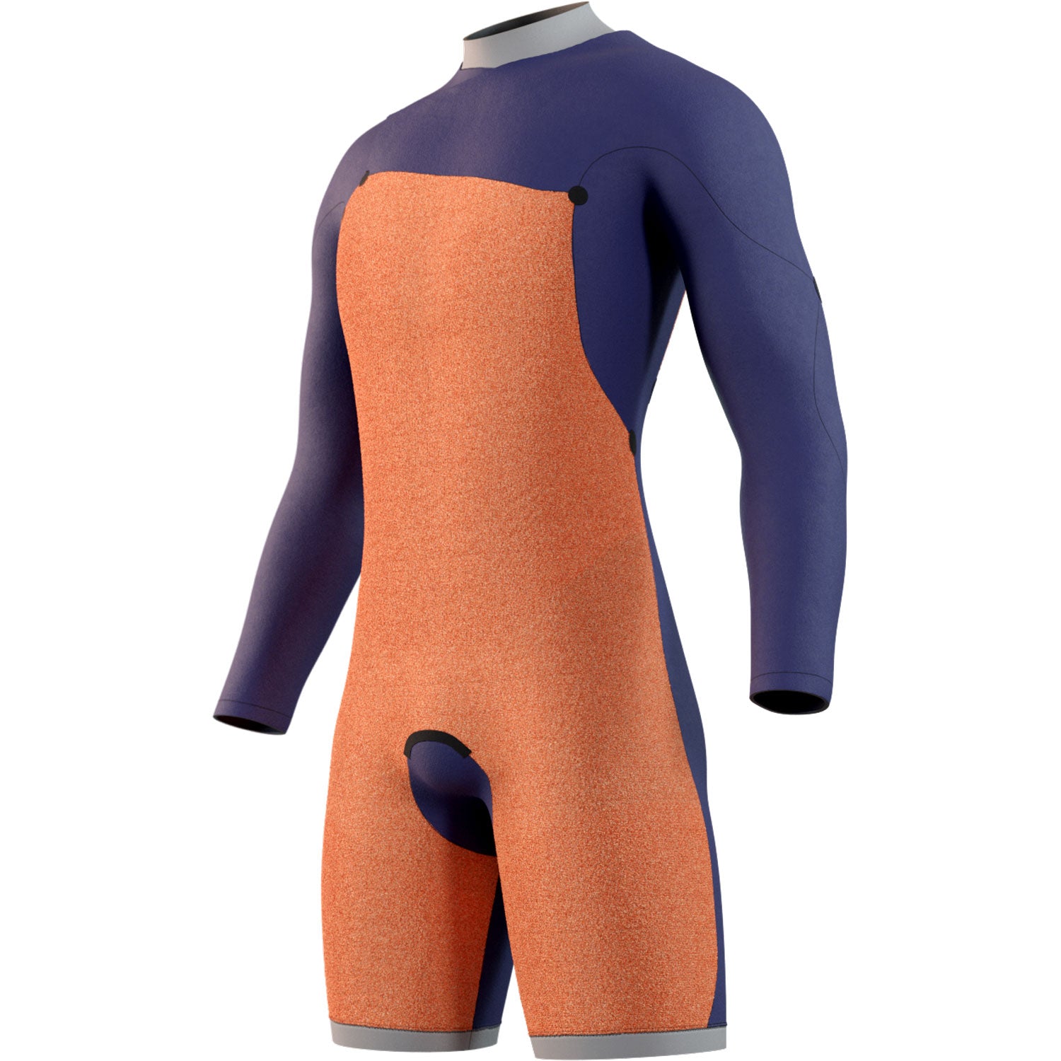  Mystic STAR 3/2 Chest-Zip Longarm Shorty Wetsuit- Navy