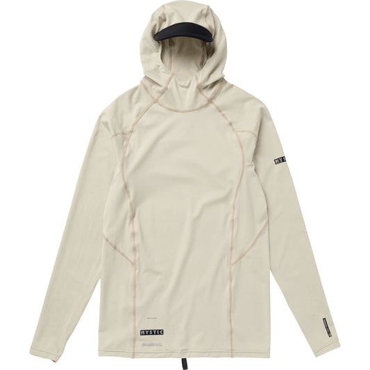  Mystic Unchartered Hooded Long Sleeve Rashvest - Sand