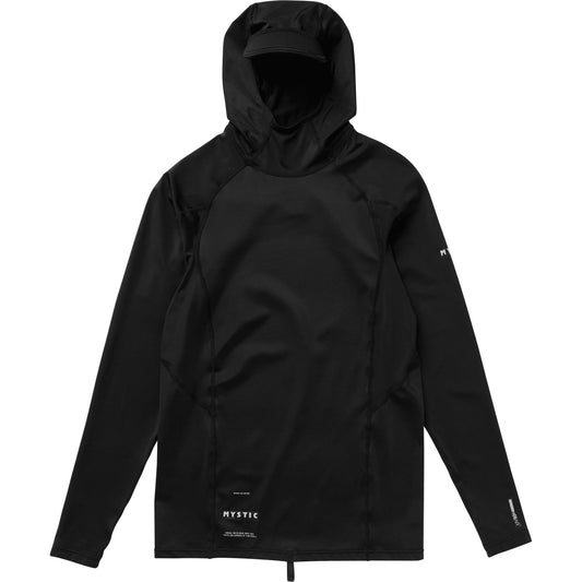  Mystic Unchartered Hooded Long Sleeve Rashvest - Black