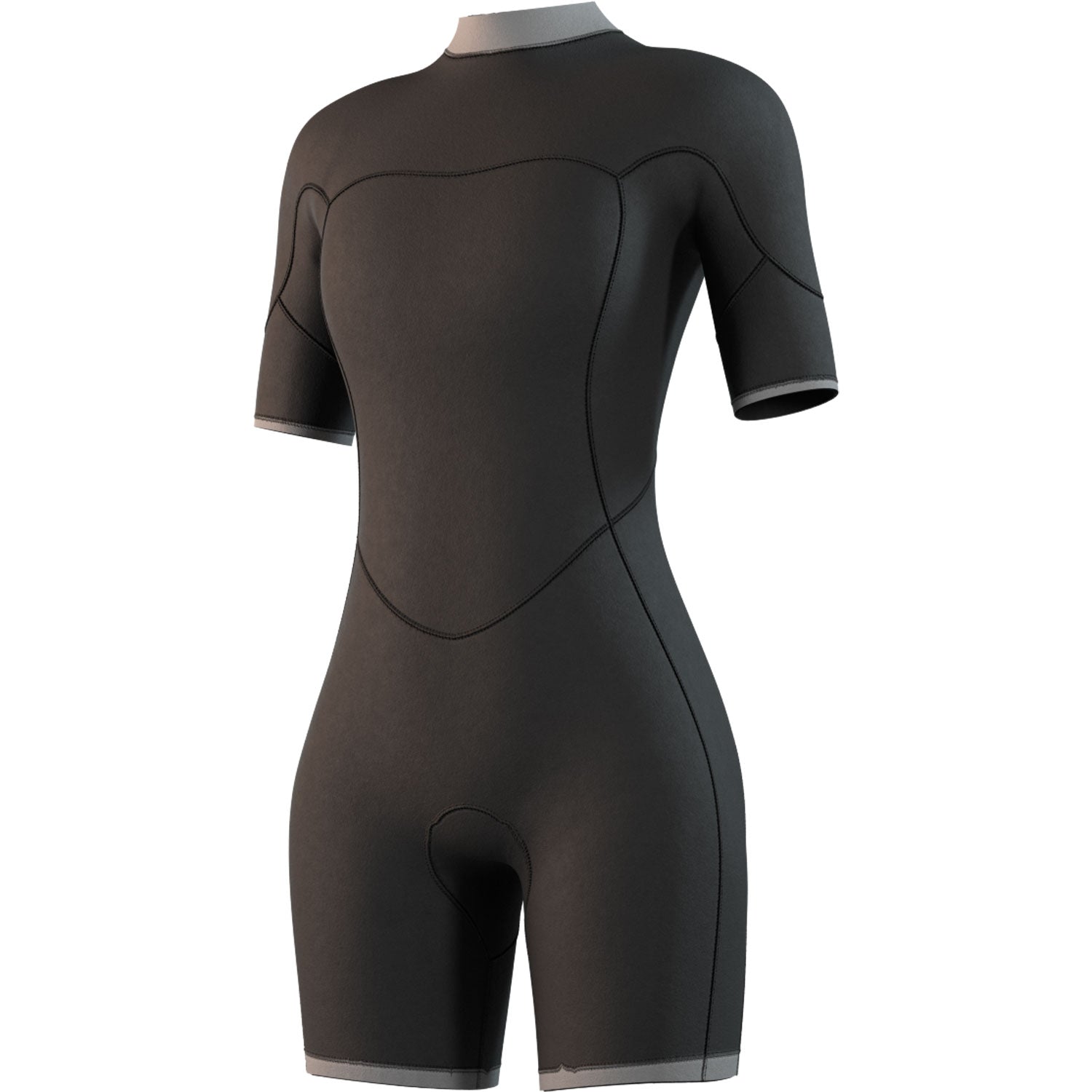  Mystic Womens Brand 3/2mm Back-Zip Shortty Wetsuit - Dark Olive