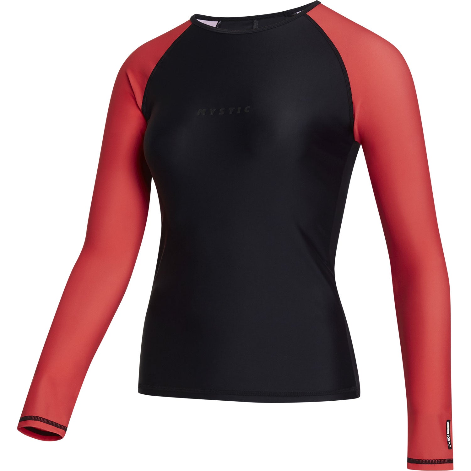  Mystic Womens Jayde Long-Sleeve Rashvest - Black/Red