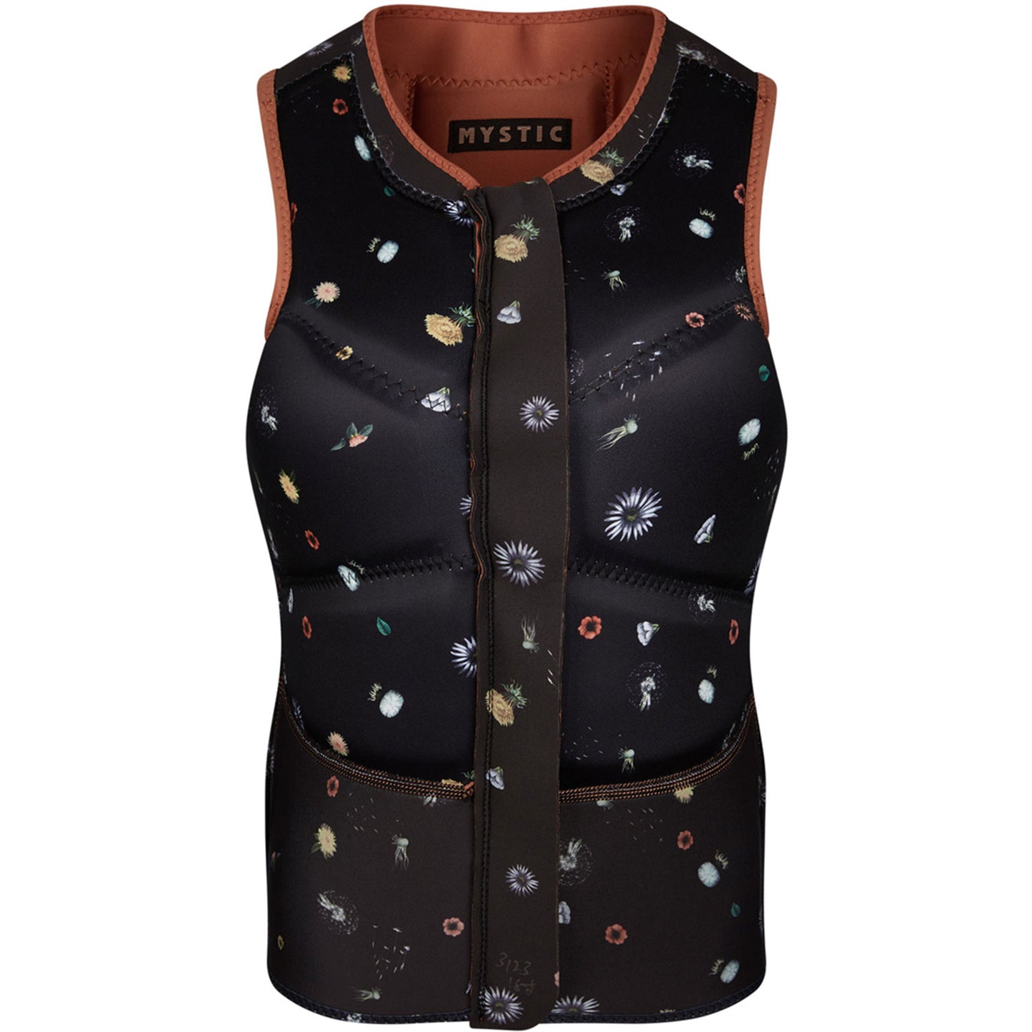  Mystic Womens DIVA Kite Surfing F-Zip Impact Vest - Rusty Red