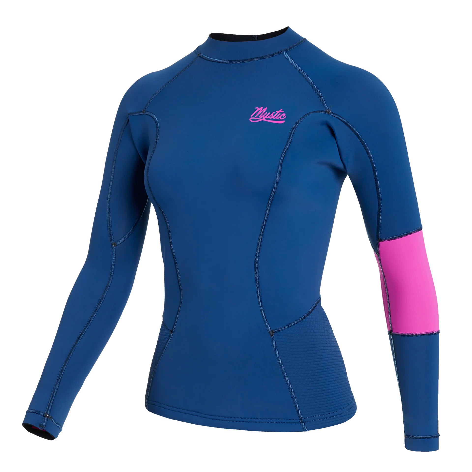  Mystic Womens Lunar 2 GBS Long Sleeve Vest Neoprene Rashvest - Summer Blue