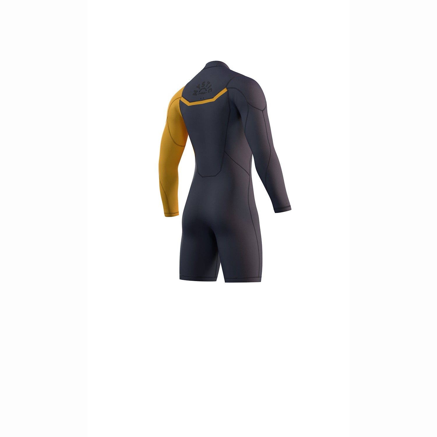  Mystic Marshall 3/2 GBS Front-Zip Longarm Shorty Wetsuit - Blue / Mustard
