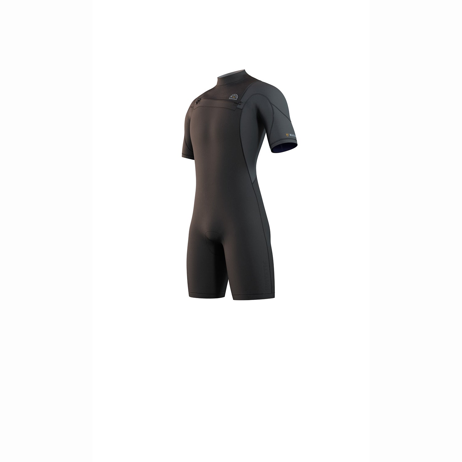  Mystic Marshall 3/2 GBS Front-Zip Shorty Wetsuit - Black/ Grey