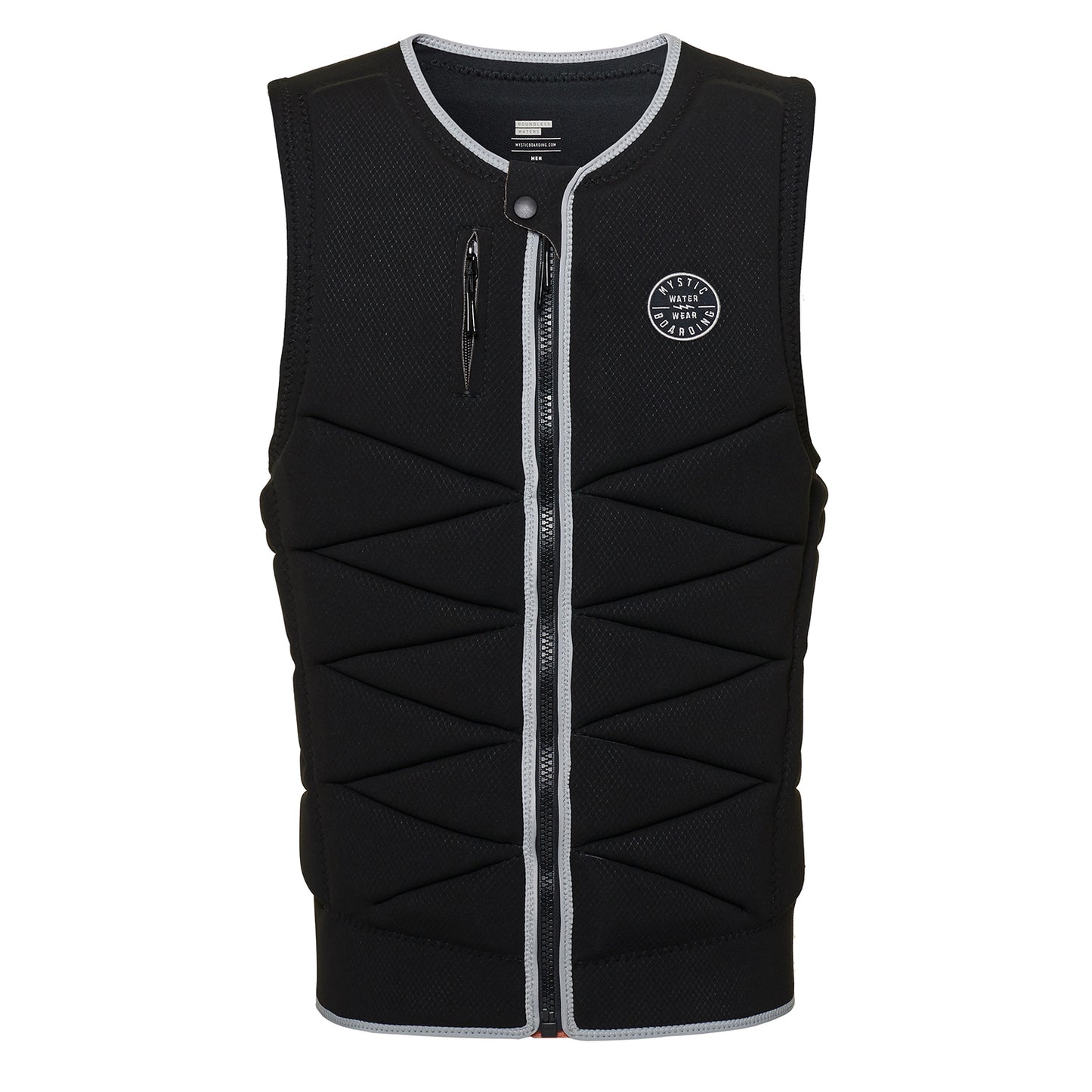  Mystic Outlaw Wake Boarding Front-Zip Impact Vest - Black