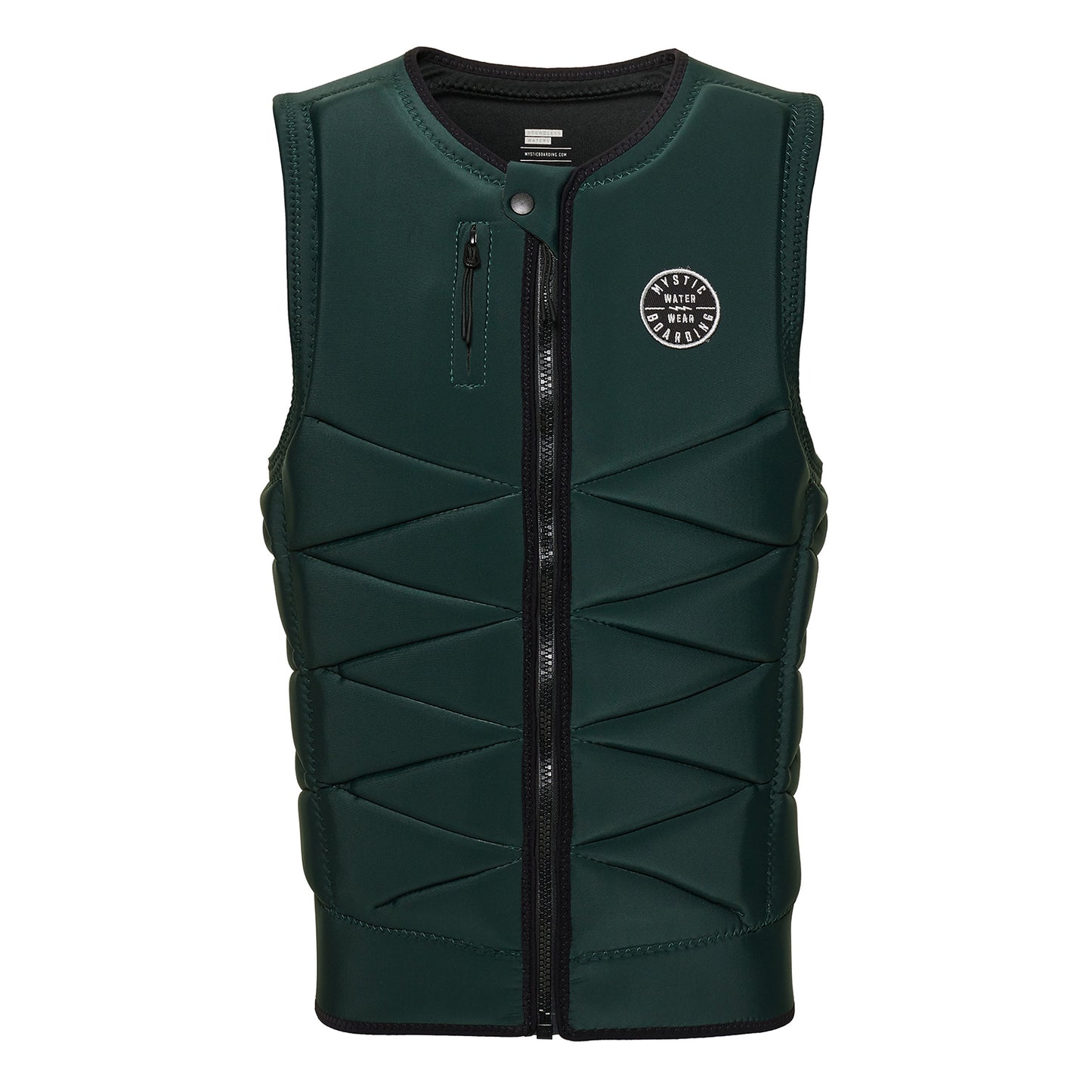  Mystic Outlaw Wake Boarding Front-Zip Impact Vest - Dark Leaf