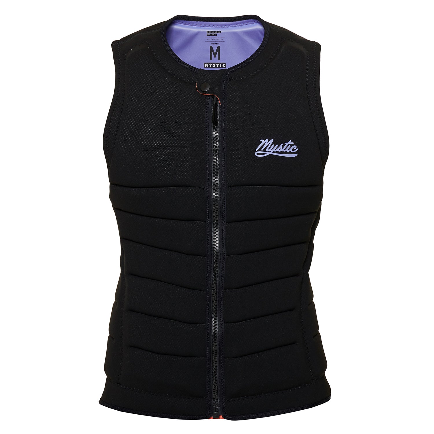  Mystic Womens Juice Wake Boarding Front-Zip Impact Vest - Black/Purple